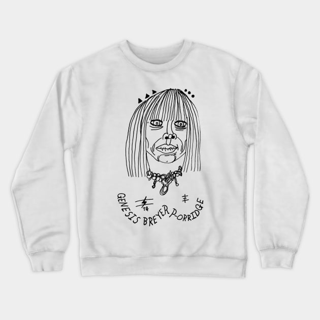 Genesis Breyer P-Orridge Industrial Icon Tribute Crewneck Sweatshirt by MacSquiddles